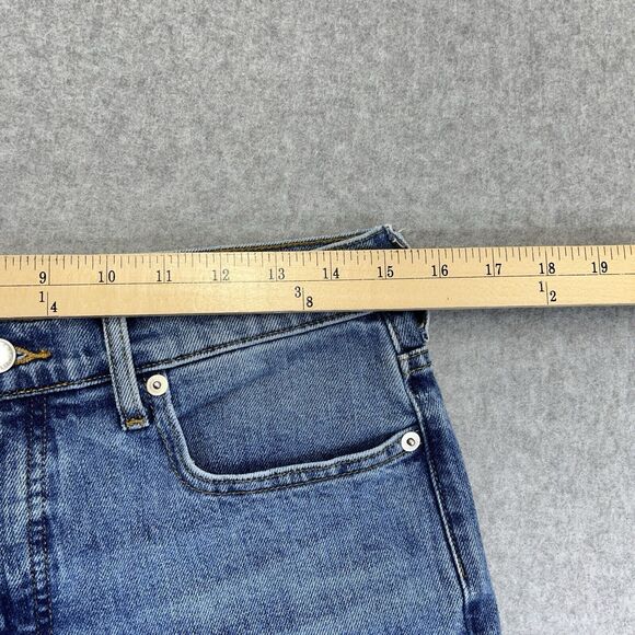 Everlane The Way-High Slim Organic Cotton Jeans Women 28R Blue Denim Straight - Picture 10 of 13